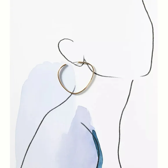 Anthropologie x Soko Organic Hoop Earrings NWT